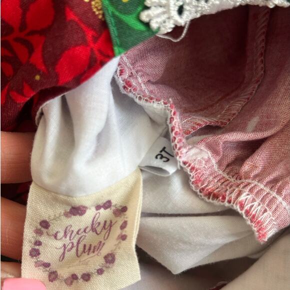 CHEEKY PLUM Boutique Holiday Dress 3T - Picture 8 of 9